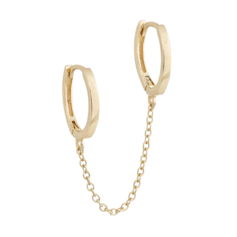 Chain huggie deals earrings