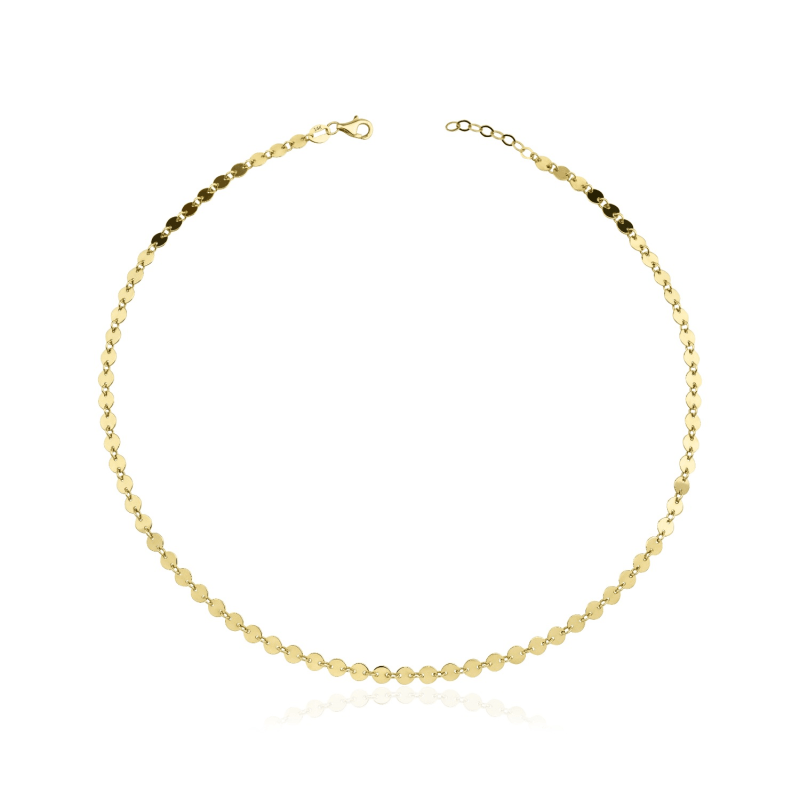 Gold circle necklace choker store
