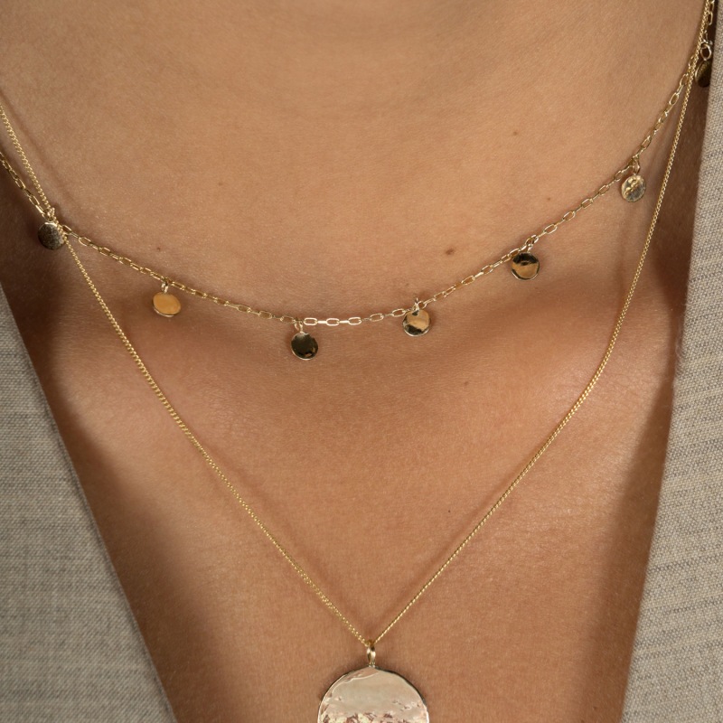 Disk choker necklace deals