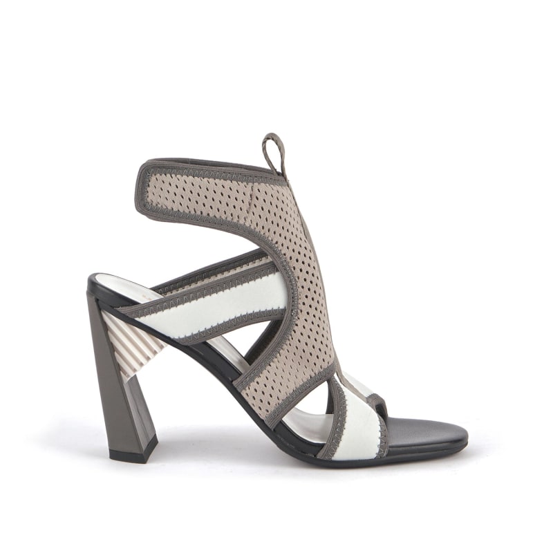Neoprene velcro strap high heel sandals discount