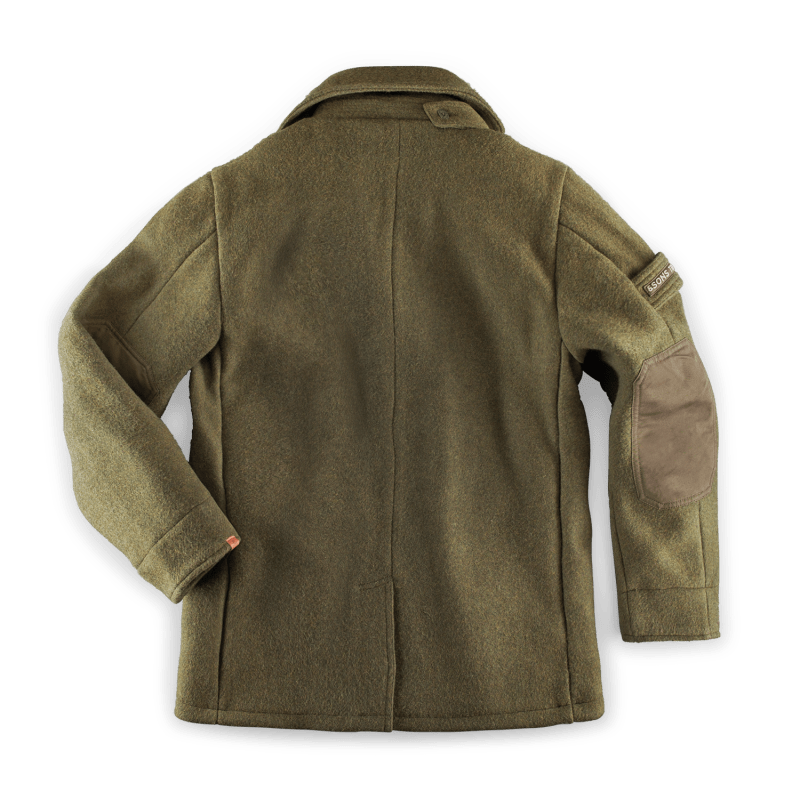 Army green peacoat sale