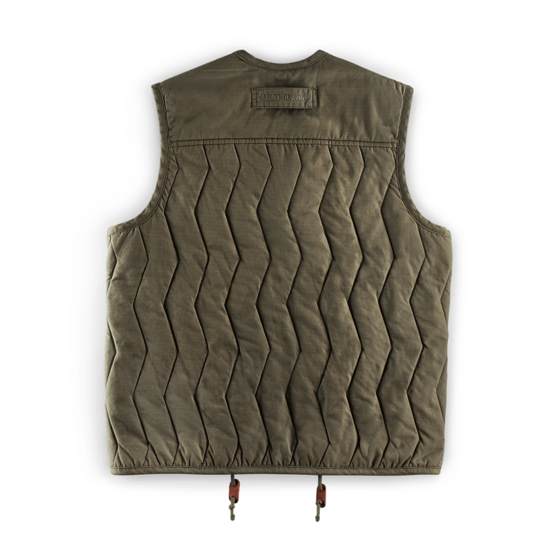 Thumbnail of &Sons Flak Quilted Gilet Green image