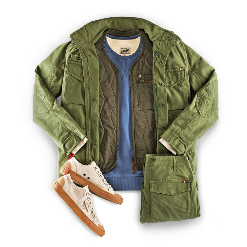 Thumbnail of &Sons Flak Quilted Gilet Green image