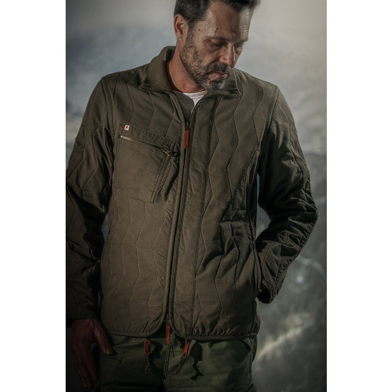 Thumbnail of &Sons Flak Quilted Jacket Green image