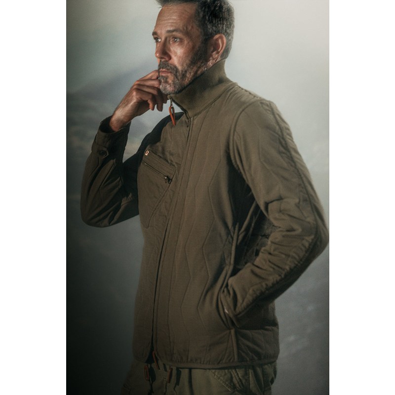 Thumbnail of &Sons Flak Quilted Jacket Green image