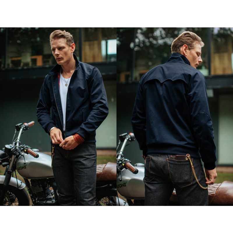 Thumbnail of &Sons Rebel Harrington Jacket Navy image