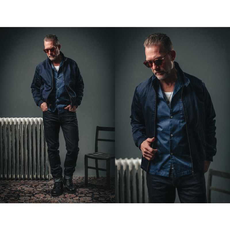 Thumbnail of &Sons Rebel Harrington Jacket Navy image