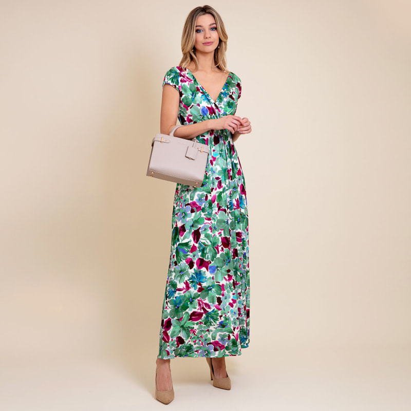 Thumbnail of Sophia Maxi Dress In Paradise Green Floral Print image