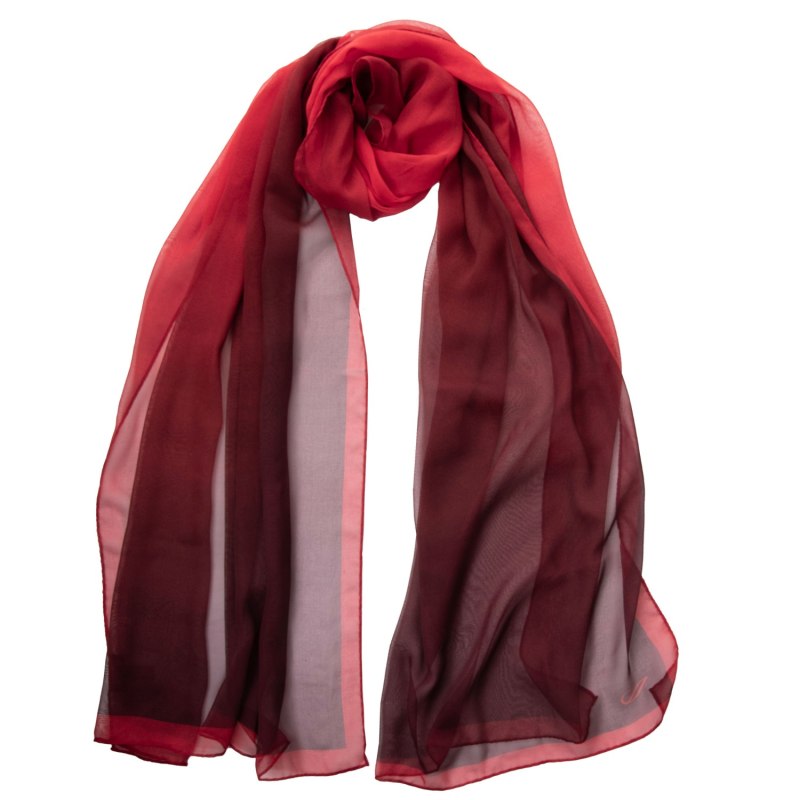 Elizabetta Mens Burgundy Italian Silk Dress Scarf