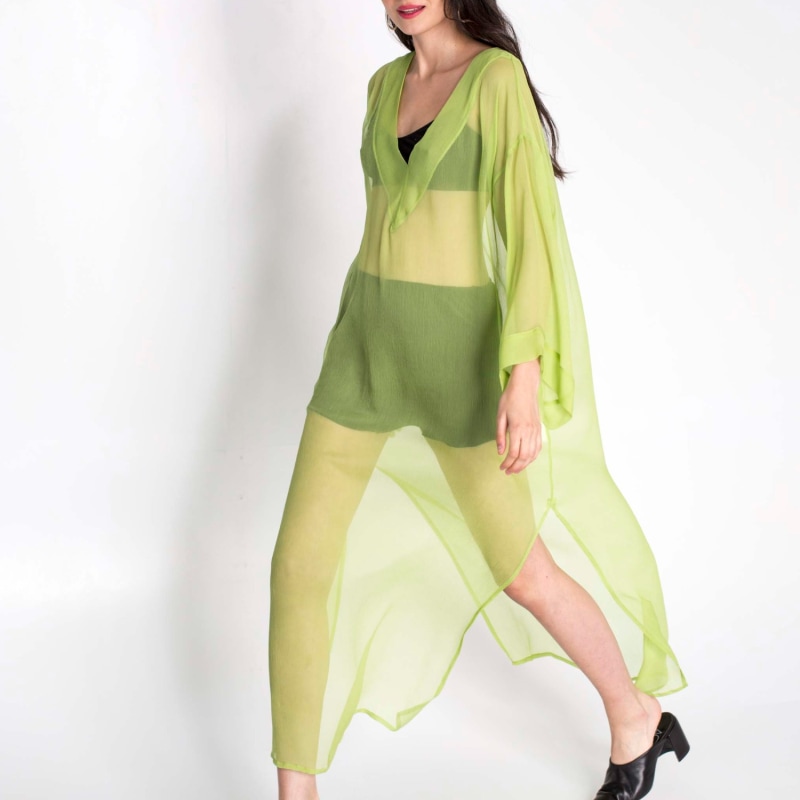 Thumbnail of Silk Kaftan In Lime image