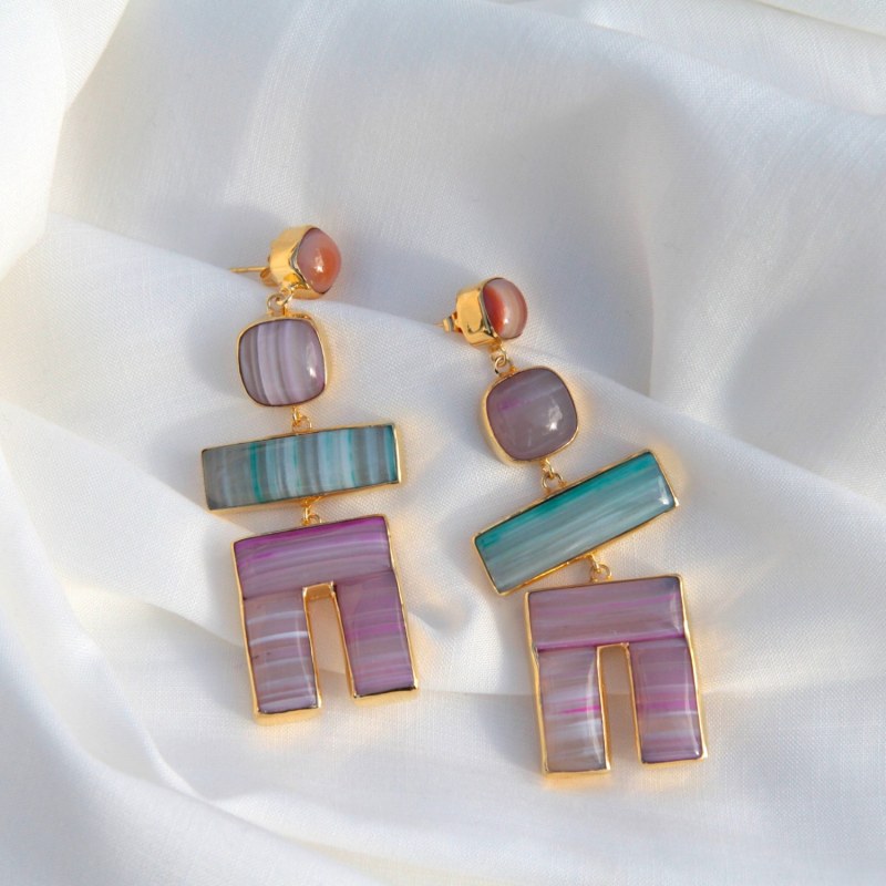 Thumbnail of 'Spring Candy' Gemstone Statement Earrings image