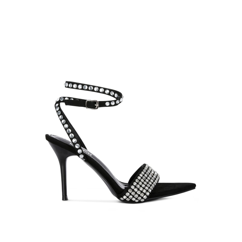 Black and diamante shoes cheap