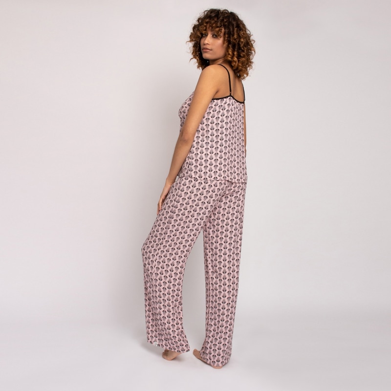 Thumbnail of Ecovero Cami Trouser Set In Pink image