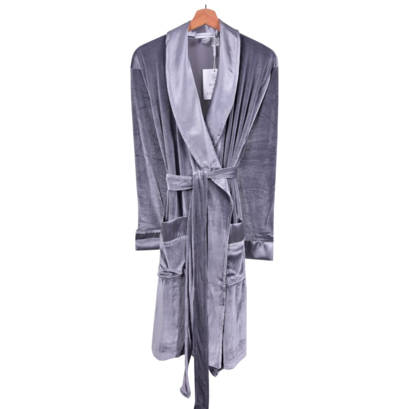 Thumbnail of Lunar Ladies Velvet Robe In Grey image