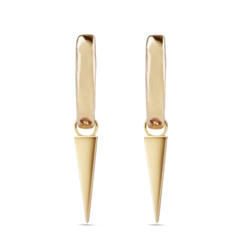 Spike Hoop Earrings 9K Gold by Zohreh V. Jewellery