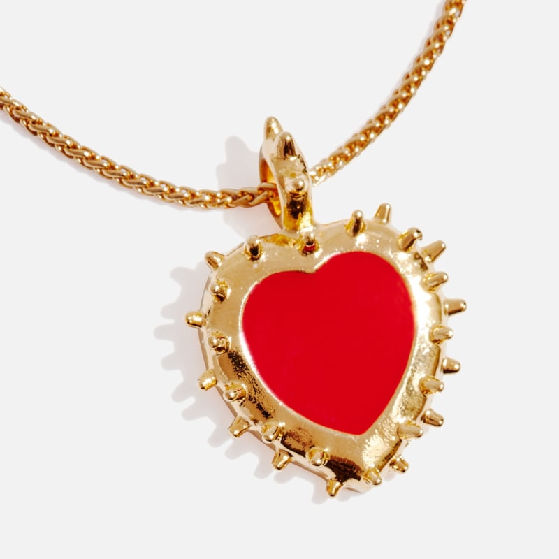 Heart on sale enamel necklace