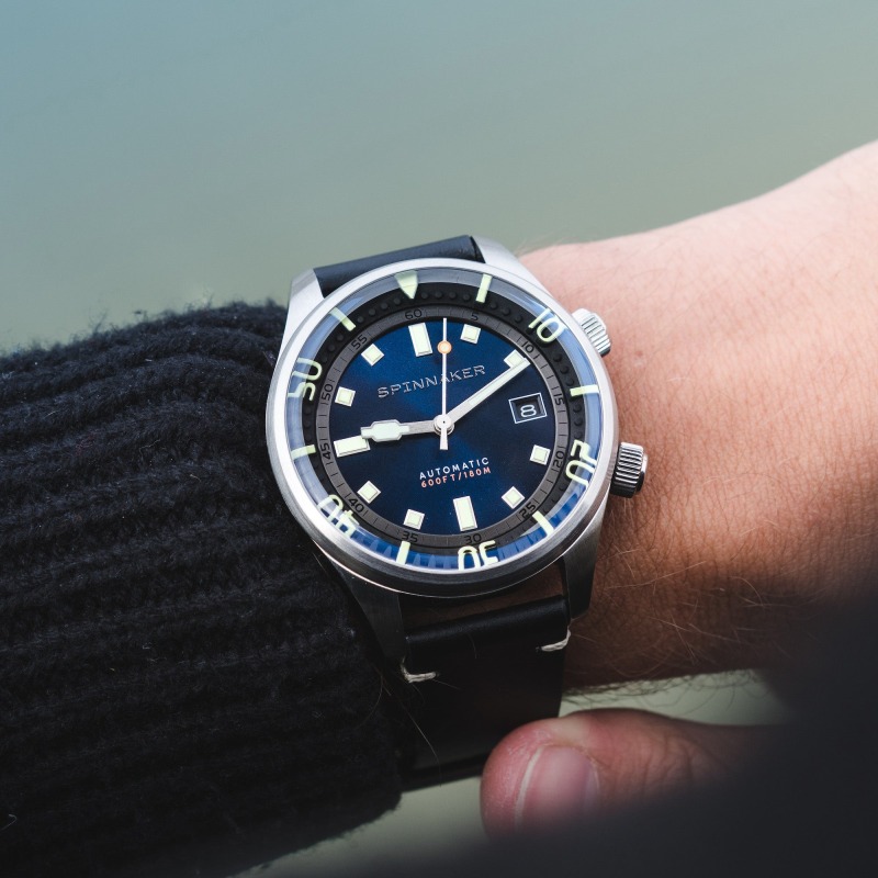 Spinnaker Bradner Men s Automatic Atlantic Blue Watch Spinnaker Wolf Badger
