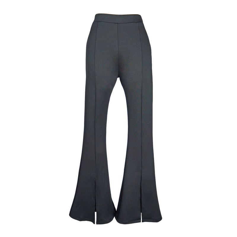 Compact Stretch Split Hem Flare Pants