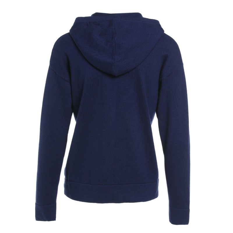 Thumbnail of Sporty Cotton Cashmere Hoodie - Navy Blue image