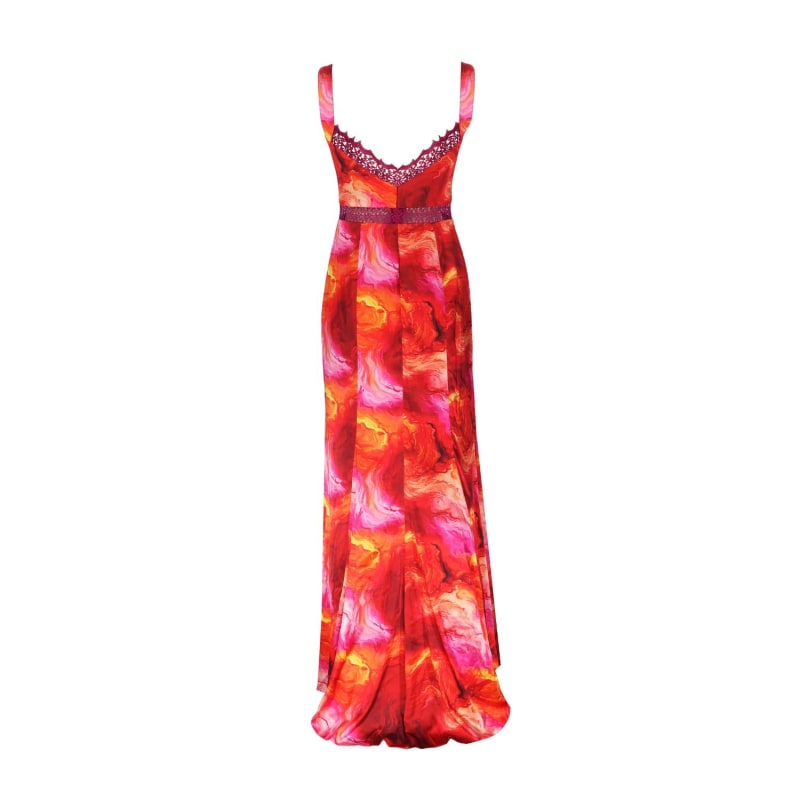 Thumbnail of Spring Anna Lace Insert Maxi Floral Sleeveless Dress - Pink & Purple image