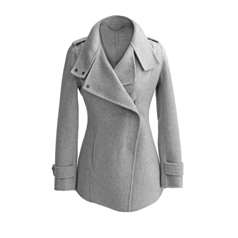 Moto wool top coat