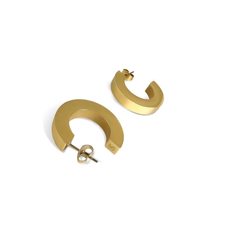 Thumbnail of Square Edge Hoop Earrings image