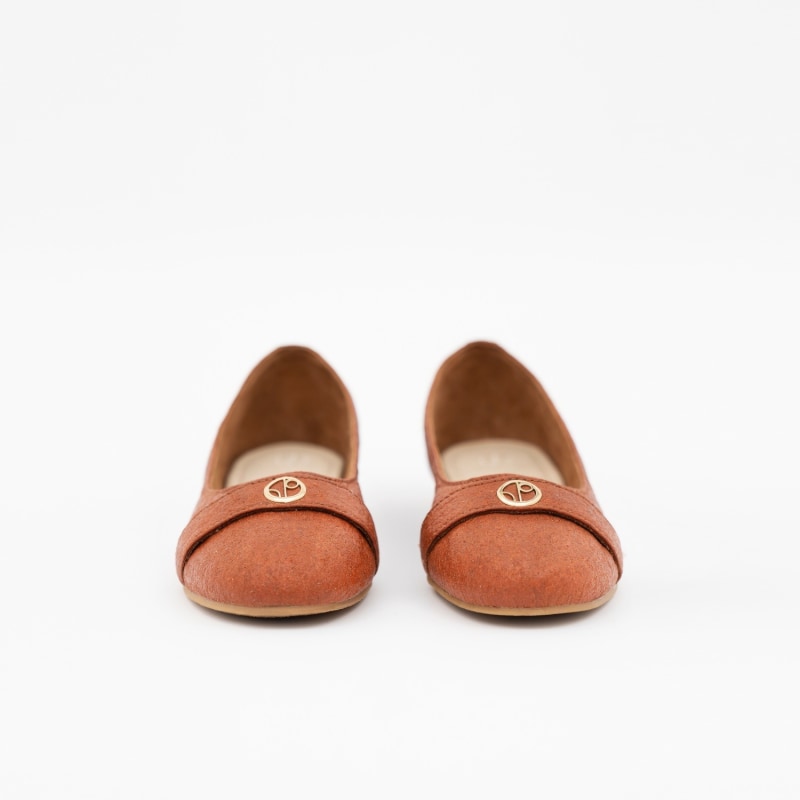 Thumbnail of Cape Town Ballerina Flats In Canela Brown image