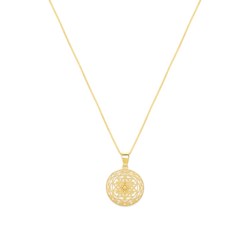 Sterling Silver Pendant Sri Yantra