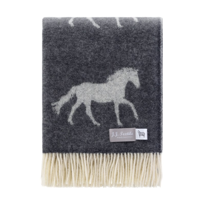 Thumbnail of Soft Black Horse Throw image