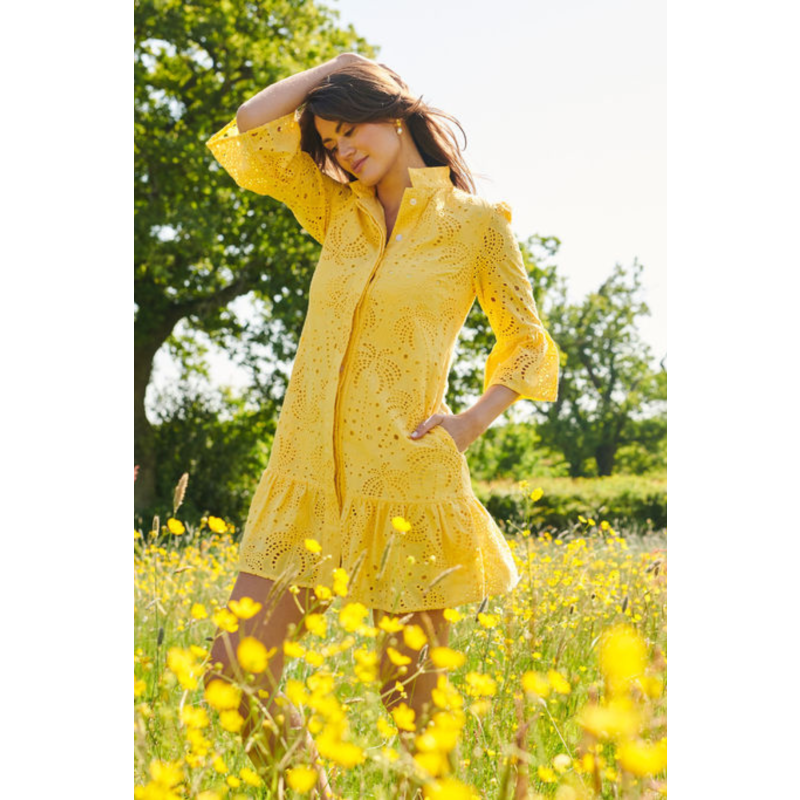 Thumbnail of St. Tropez Broderie Mini Dress Yellow image