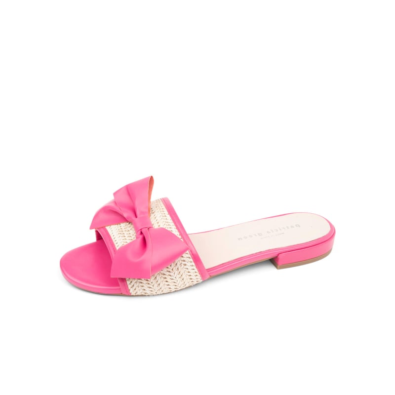 Thumbnail of St. Tropez Raffia Slide Sandal Hot Pink image