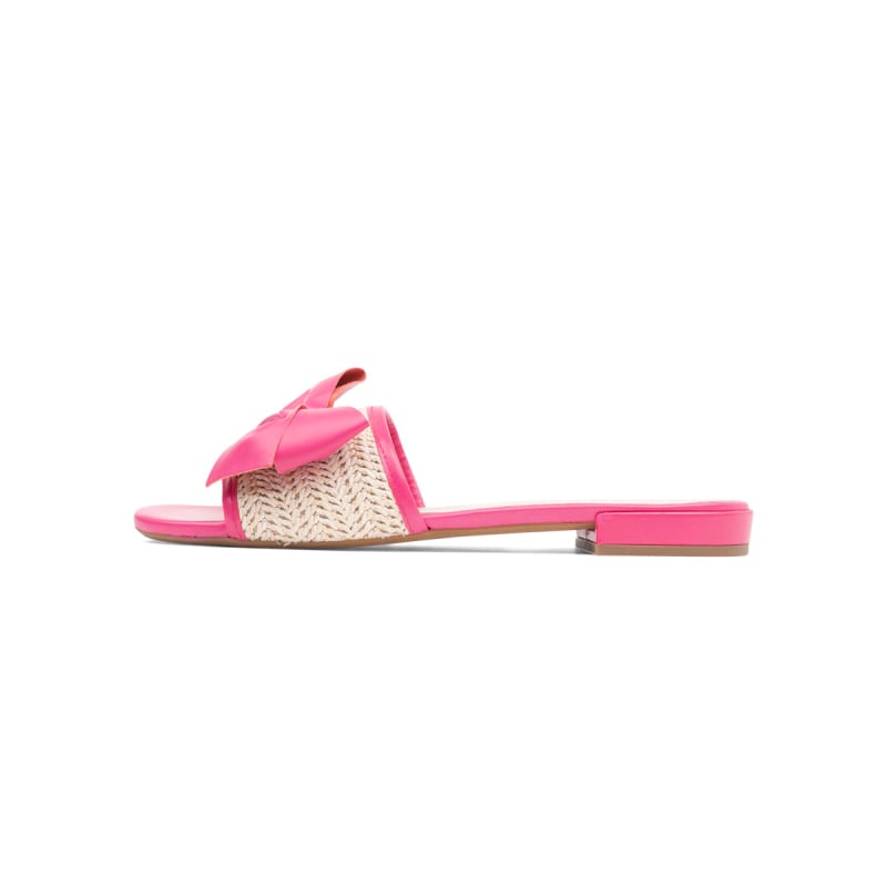 Thumbnail of St. Tropez Raffia Slide Sandal Hot Pink image