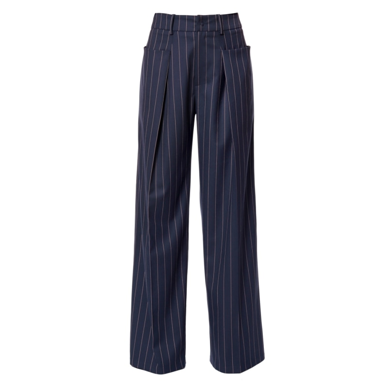 Thumbnail of Stacey Mood Indigo Tennis Stripe Wide Trousers image