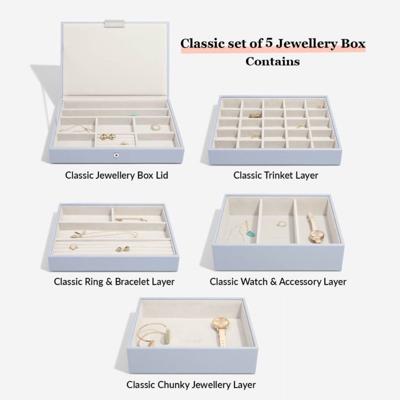 Thumbnail of Stackers Lavender Jewelry Box Classic Set Of Five image