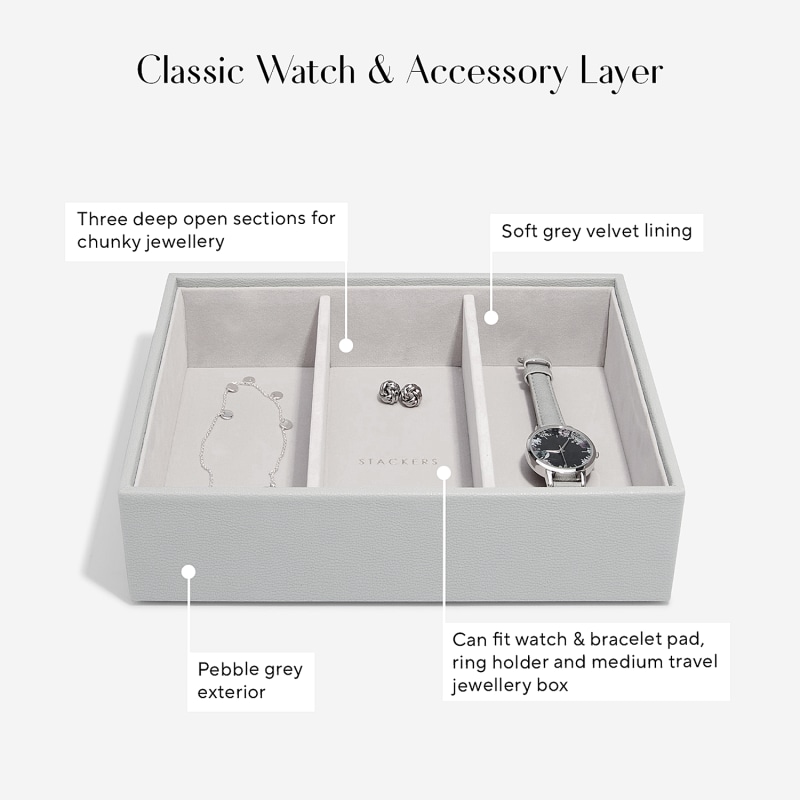 Thumbnail of Stackers Pebble Grey Classic Jewelry Box Set Of Four image