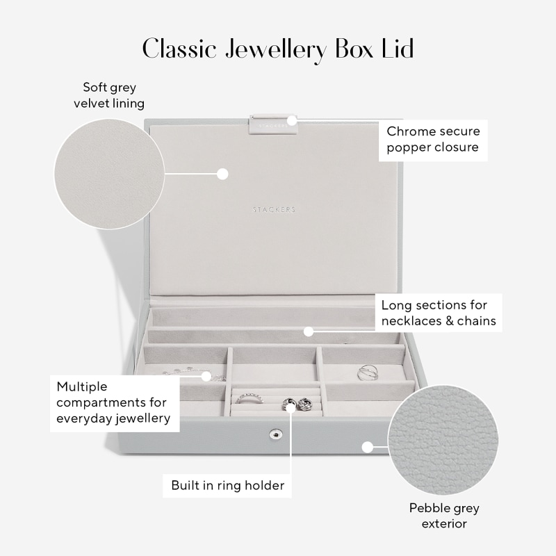 Thumbnail of Stackers Pebble Grey Classic Jewelry Box Set Of Four image