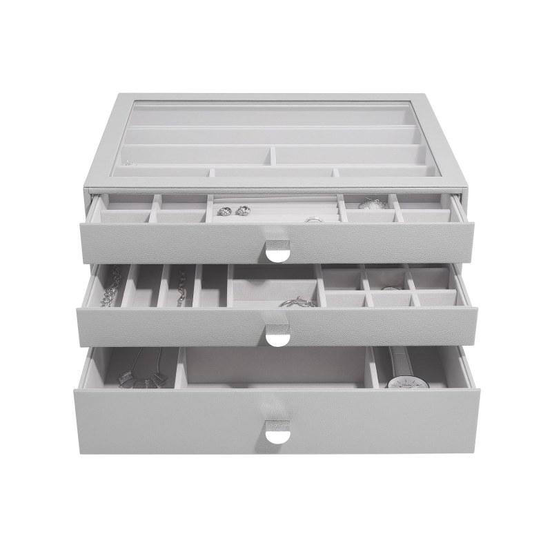 Thumbnail of Stackers Supersize Pebble Grey Set Of Three Drawers image