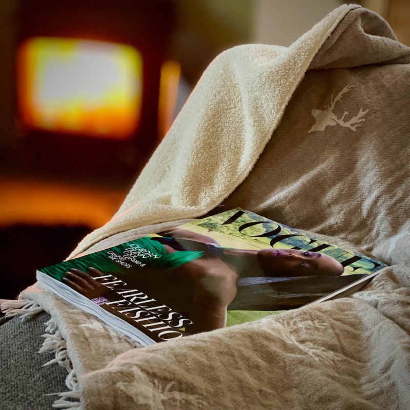 Stag throw blanket store