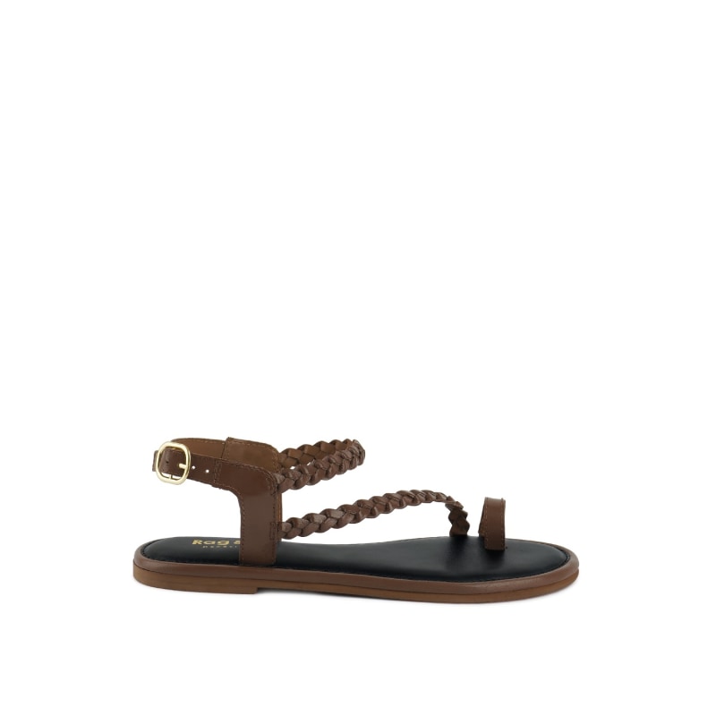 Rag & Co Rosemary Buckle Strap Flat Sandals