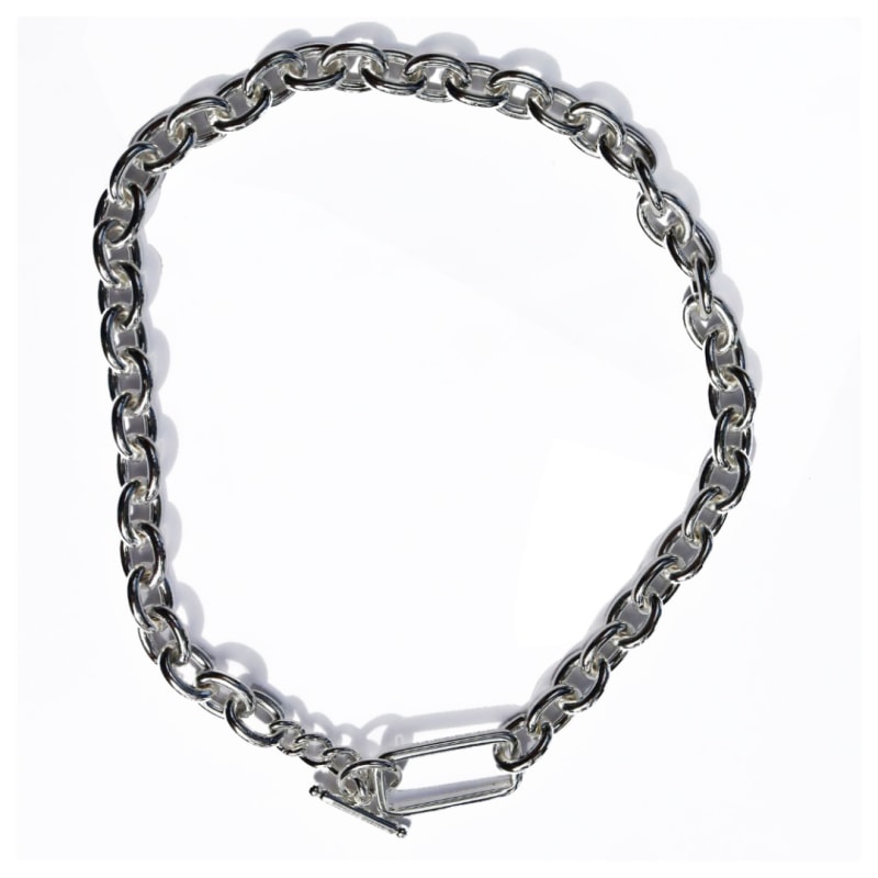 Thumbnail of Steel Me Silver Grande Chain Fob Necklace image