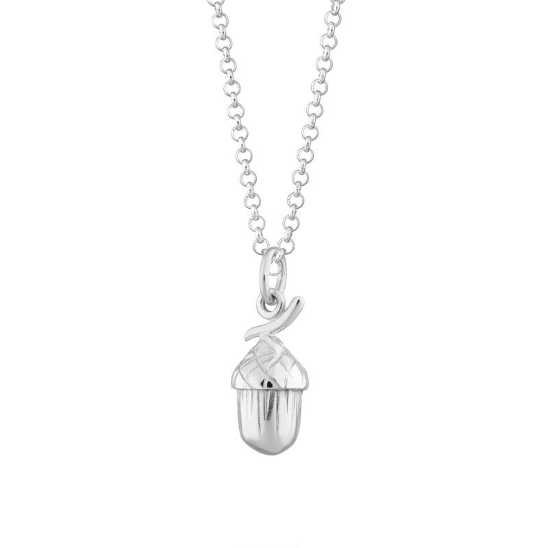 Sterling silver acorn hot sale necklace