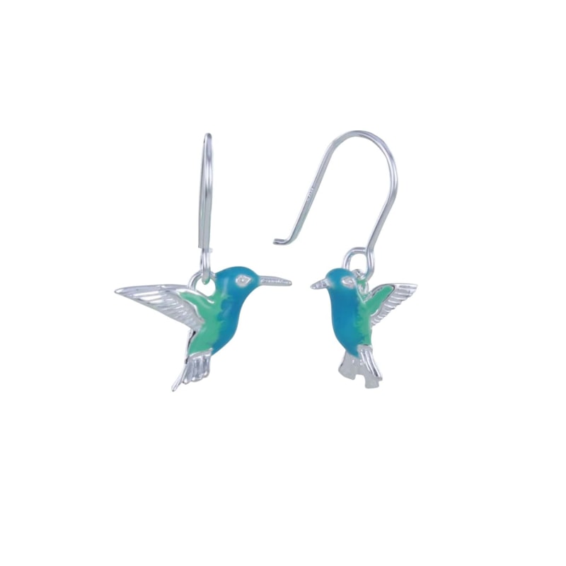 Silver hummingbird outlet earrings