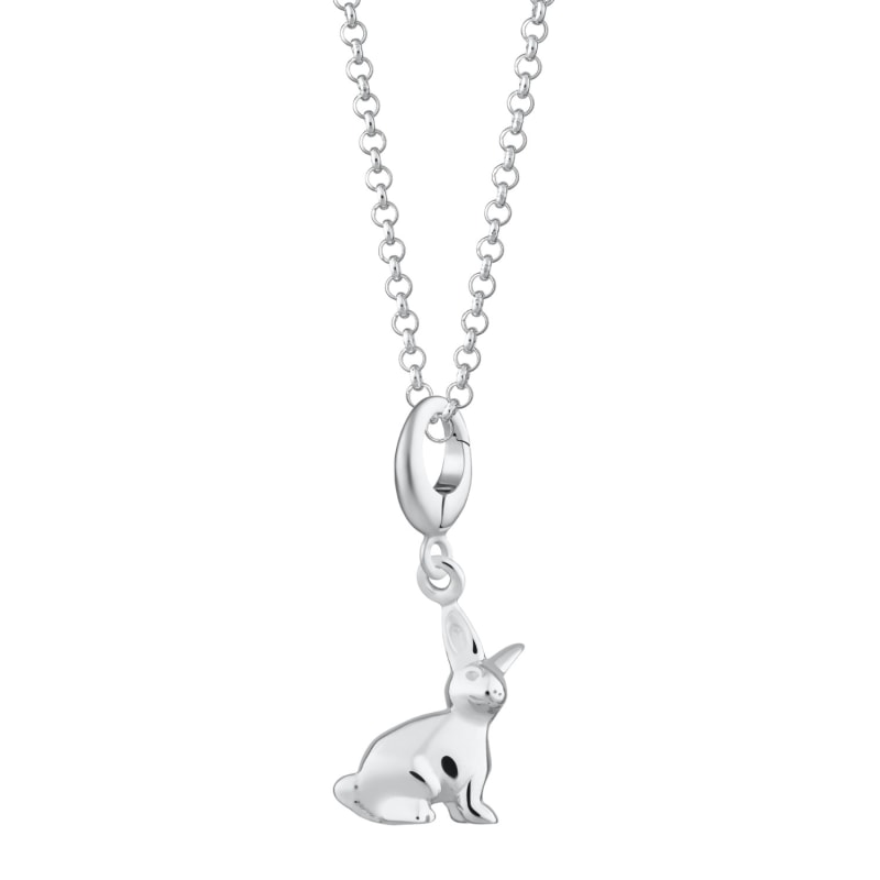 Sterling silver bunny charm on sale