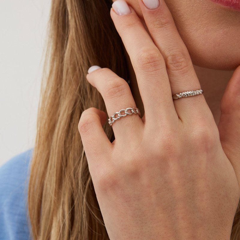 Chain ring sterling silver on sale