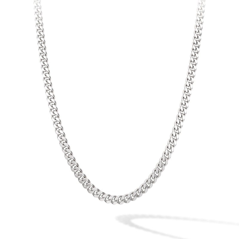 Sterling silver curb link necklace hotsell
