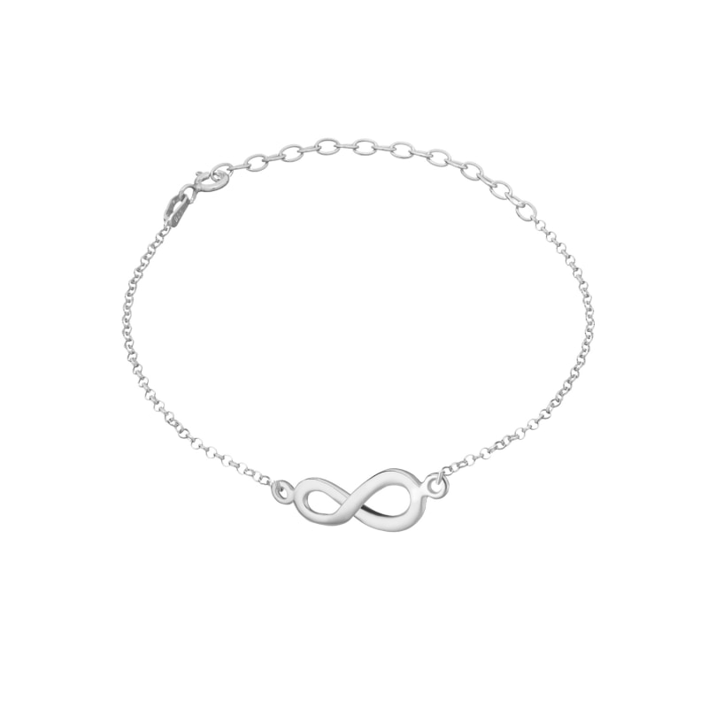 Sterling silver eternity bracelet top