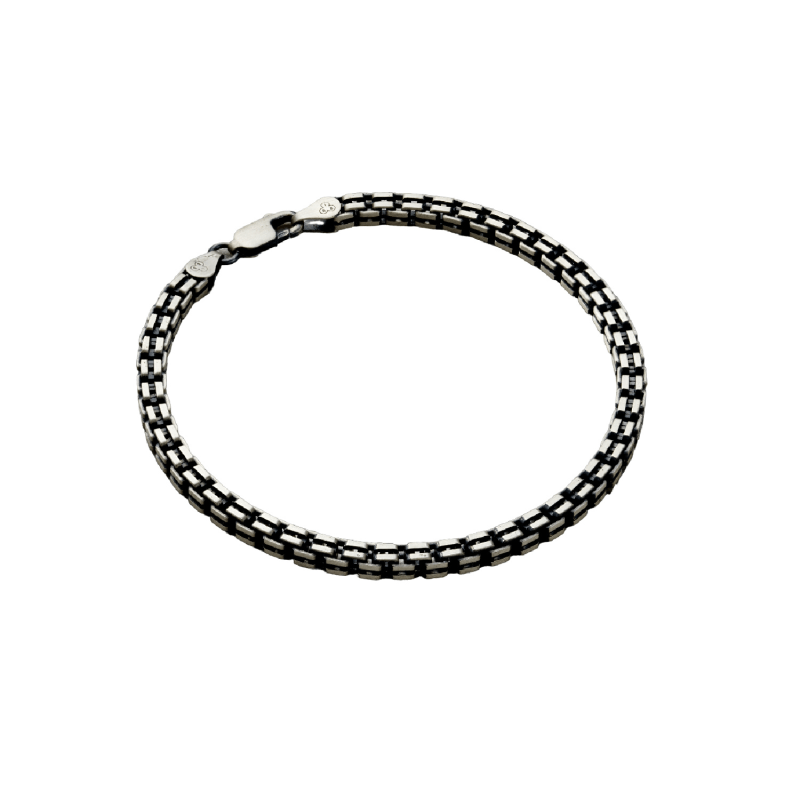 Men's Box Chain Bracelet - Sterling Silver