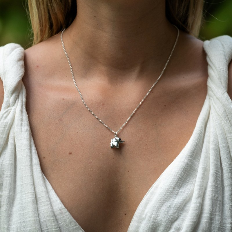 Origami elephant necklace hot sale