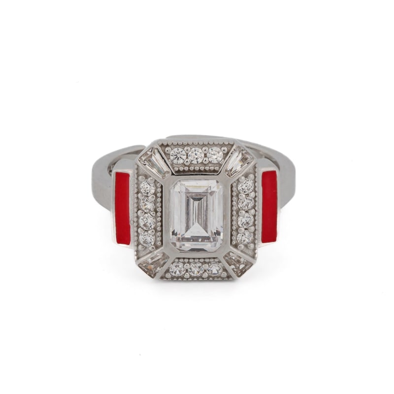 Red timeless elegance ring best sale