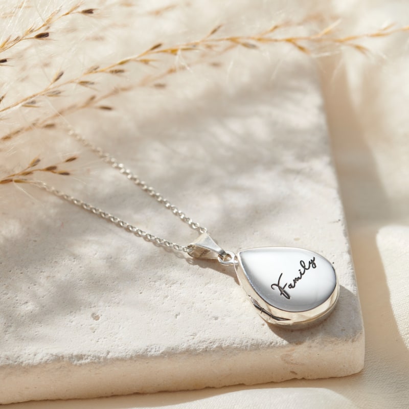 Sterling silver family locket cheap